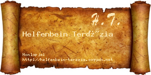 Helfenbein Terézia névjegykártya